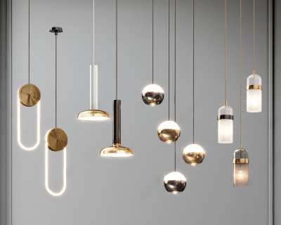 现代吊灯3D模型下载